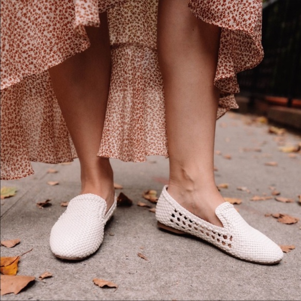 Birdies Cream Woven Flats
